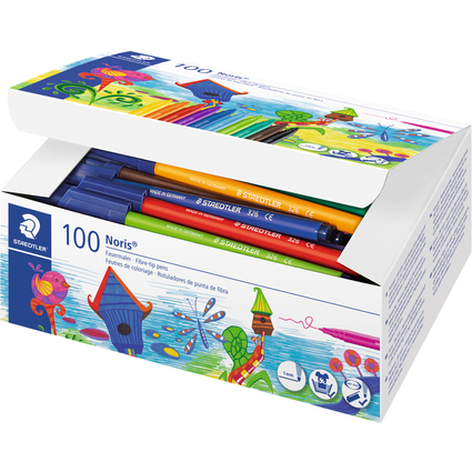 STAEDTLER Feutre de coloriage Noris, bote de 100