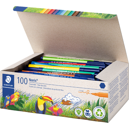 STAEDTLER Feutre de coloriage Noris, bote de 100