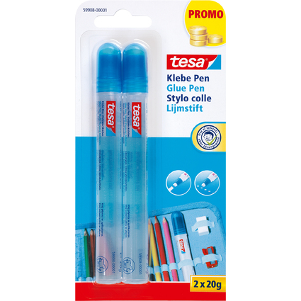 tesa Stylo de colle "Glue Pen", sans solvant, 2 x 20 g