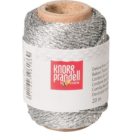 KNORR prandell Cordon dco mtallique, 20 m, argent