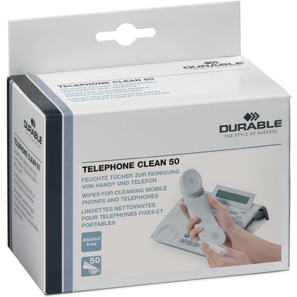 DURABLE Lingettes nettoyantes pour tlphone TELEPHONE CLEAN