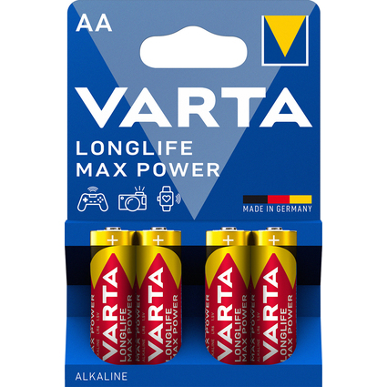 VARTA Pile alcaline "LONGLIFE Max Power", Mignon, (AA)