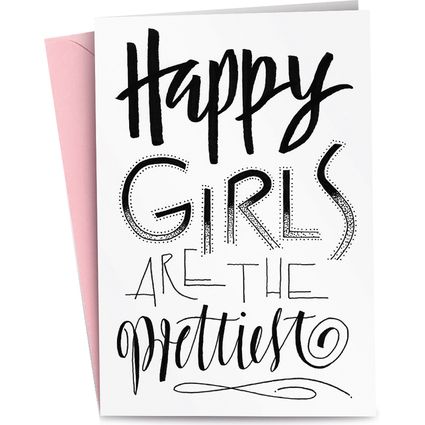 RMERTURM Carte de voeux "Happy girls are the prettiest"