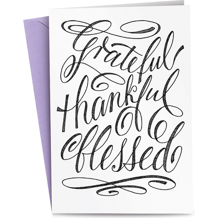 RMERTURM Carte de voeux "Grateful, thankful, blessed"