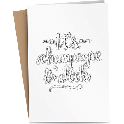 RMERTURM Carte de voeux "It's Champagne o'clock"