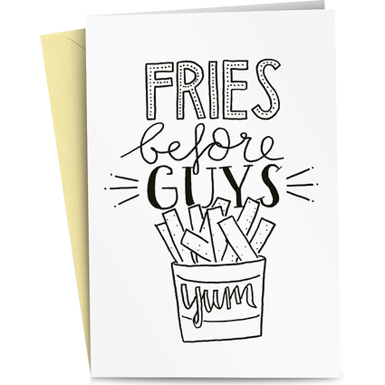 RMERTURM Carte de voeux "Fries before guys"