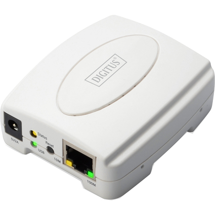 DIGITUS Serveur d'impression, Fast Ethernet, 1 x USB 2.0