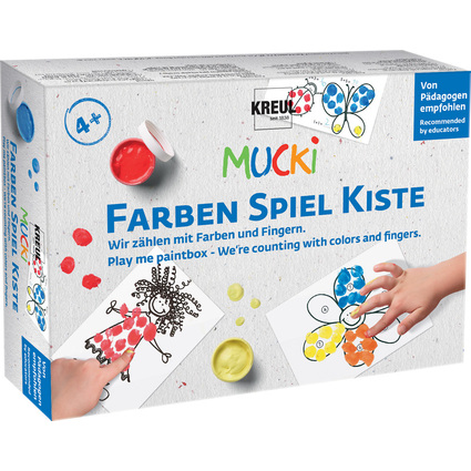 KREUL Gouache aux doigts "MUCKI", kit de peinture pour jouer