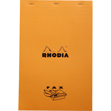 RHODIA Bloc agraf "FAX", format A4+, pr-imprim, orange