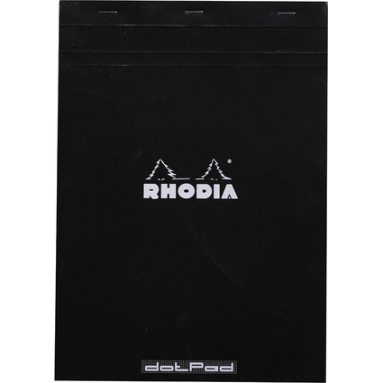 RHODIA Bloc-notes agraf "dotPad", A4, pointill, noir