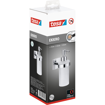 tesa Distributeur de savon EKKRO, 200 ml, verre satin