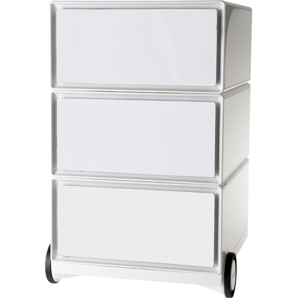 PAPERFLOW Caisson mobile "easyBox", 3 tiroirs, blanc / blanc