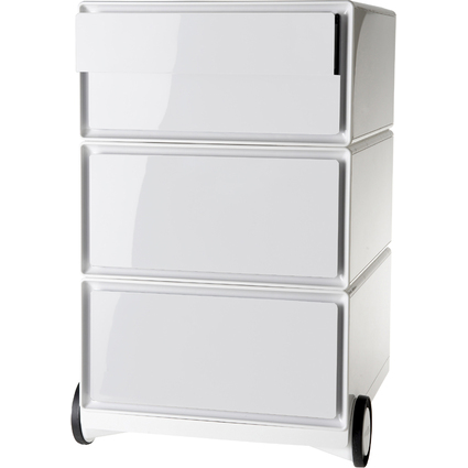 PAPERFLOW Caisson mobile "easyBox", 4 tiroirs, blanc/blanc