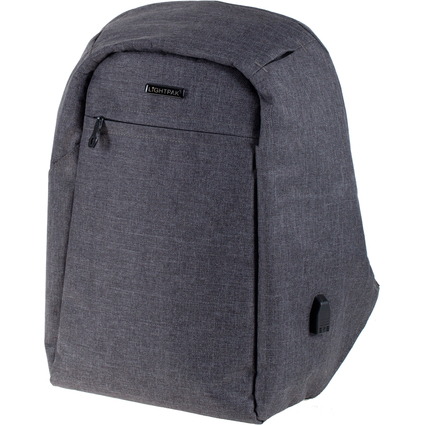 Lightpak Sac  dos "SAFEPAK", avec port USB, gris