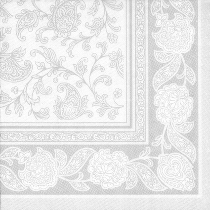 PAPSTAR Serviette "ROYAL Collection Ornaments", blanc