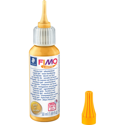 FIMO Gel liquide dcoratif, durcit au four, 50 ml, or