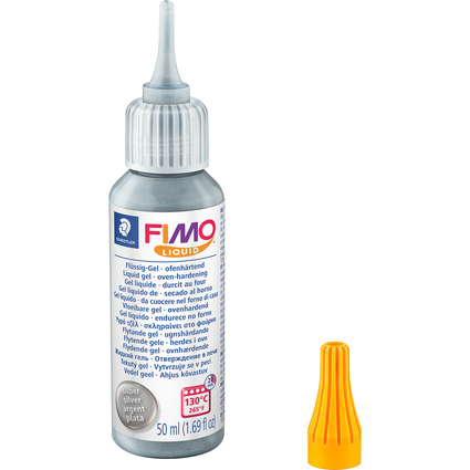 FIMO Gel liquide dcoratif, durcit au four, 50 ml, argent