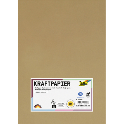 folia Papier kraft, 120 g/m2, A4, 100 feuilles