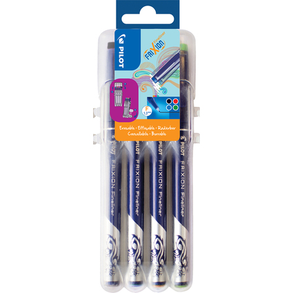 PILOT Stylo feutre Fineliner FRIXION EVOLUTIVE SET, tui 4