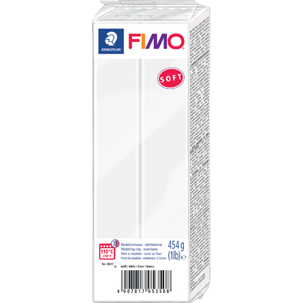 FIMO SOFT Pte  modeler,  cuire, blanc