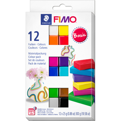 FIMO SOFT Kit de pte  modeler "Basic", kit de 12