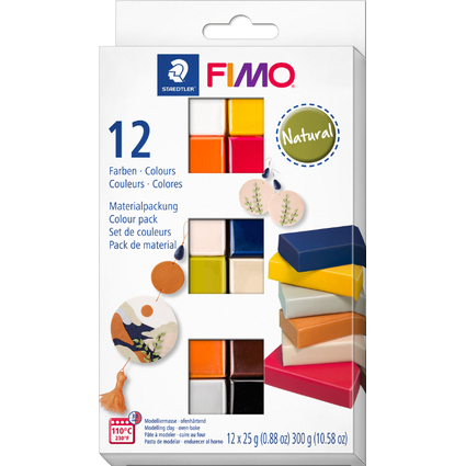 FIMO SOFT Kit de pte  modeler "Natural", set de 12