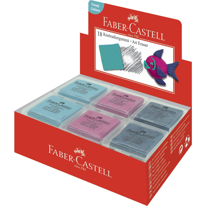 FABER-CASTELL Gomme mallable ART ERASER, assorti