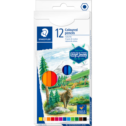 STAEDTLER Crayon couleur Design Journey, tui carton de 12