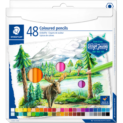 STAEDTLER Crayon couleur Design Journey, tui carton de 48