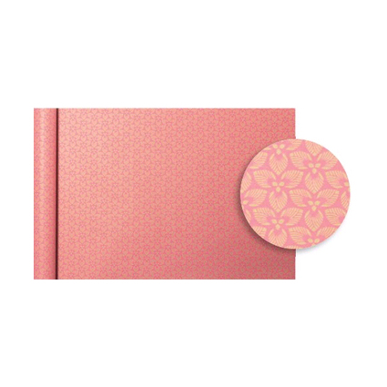 Clairefontaine Papier cadeau "Tiny Rolls fleurs roses"