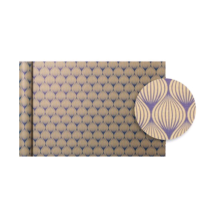 Clairefontaine Papier cadeau "Tiny Rolls fleurs bleues"