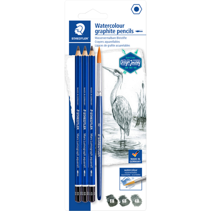 STAEDTLER Kit de crayons graphite Mars Lumograph aquarell