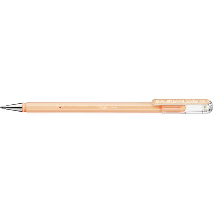 Pentel Stylo roller  encre gel Hybrid Milky, orange pastel