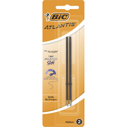BIC Recharge stylo  bille X-Smooth Refill, noir, blister 2