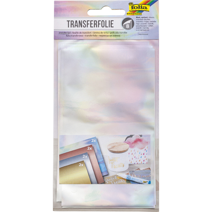 folia Film de transfert, 90 x 160 mm, 8 feuilles, assorti