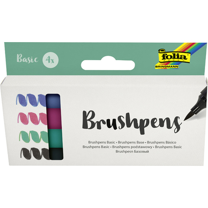 folia Stylo pinceau Brush Pens "Basic", kit de 4