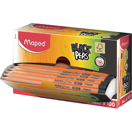 Maped Crayon BLACK'PEPS, degr de duret: HB, prsentoir