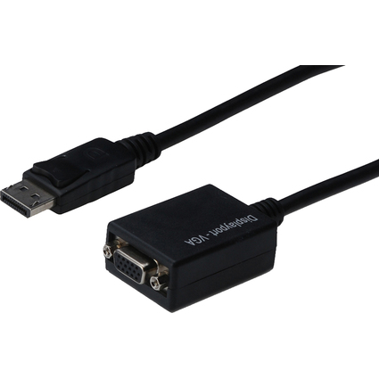 DIGITUS Cble adaptateur, DisplayPort - HD15, 0,15 m, noir