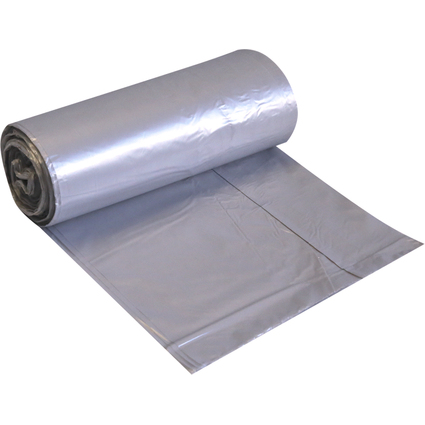 HYGOCLEAN Sac poubelle, gris, 30 litres, 500 x 600 mm