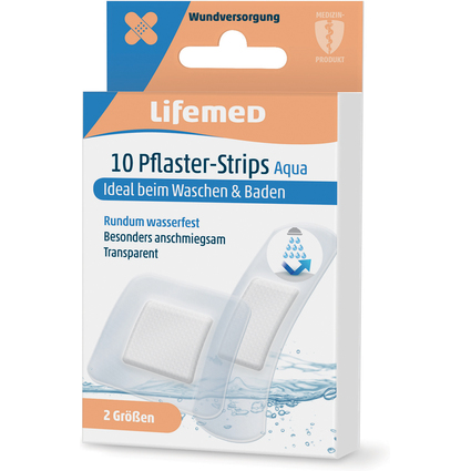 Lifemed Pansements "Aqua", bote de 10, transparent