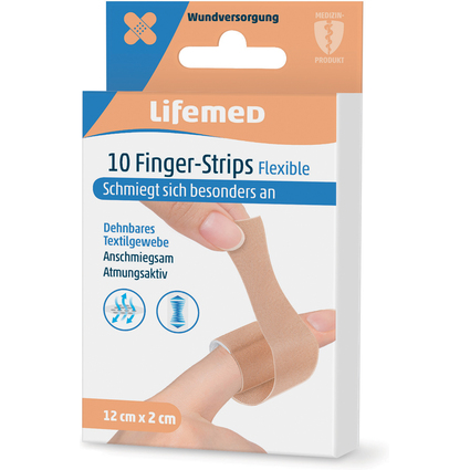 Lifemed Pansements pour doigts "Flexible", pack de 10, chair