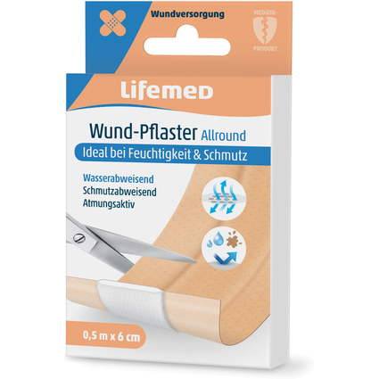 Lifemed Pansement "Allround", 500 mm x 60 mm, couleur chair