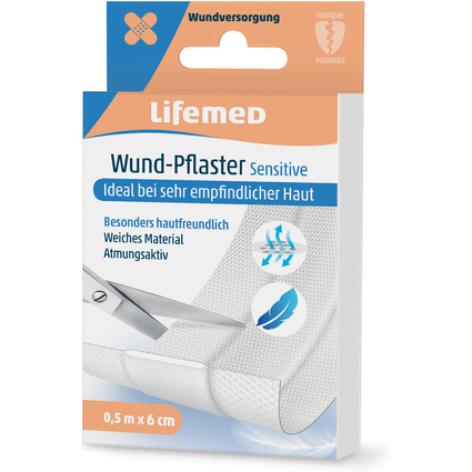 Lifemed Pansement "Sensitive", blanc, 500 mm x 60 mm