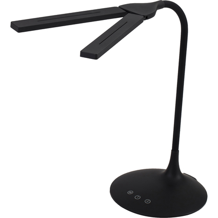 ALBA Lampe de bureau LED "LEDTWIN", rechargeable, noir