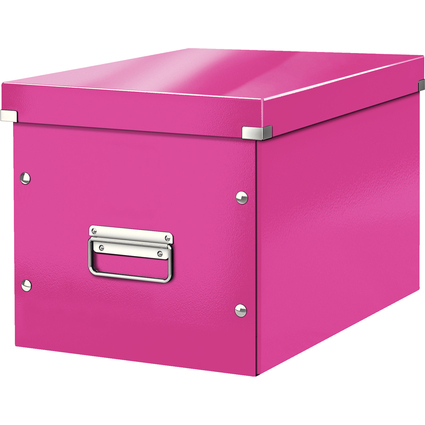 LEITZ Bote de rangement Click & Store WOW Cube L, rose