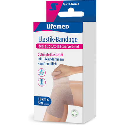 Lifemed Bandage lastique, couleur chair, 100 mm x 3,0 m