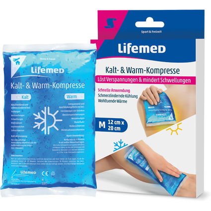 Lifemed Compresse chaud/froid, 140 x 130 mm, bleu