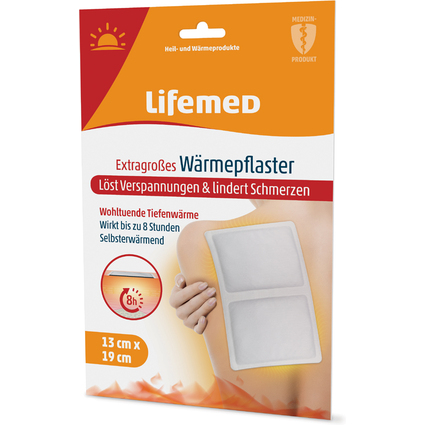 Lifemed Patch chauffant, 190 x 130 mm, blanc