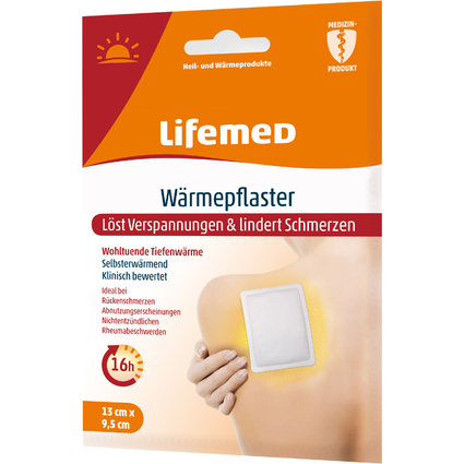 Lifemed Patch chauffant, 95 x 130 mm, blanc