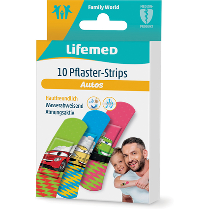 Lifemed Pansement pour enfants "Voitures", paquet de 10